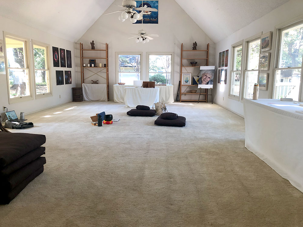 Painted Plum Sangha meditation room